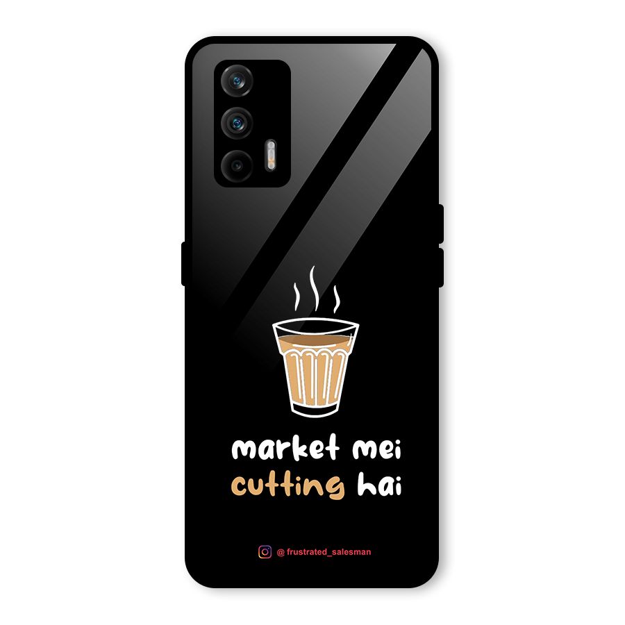 Market Mei Cutting Hai Black Glass Back Case for Realme GT 5G