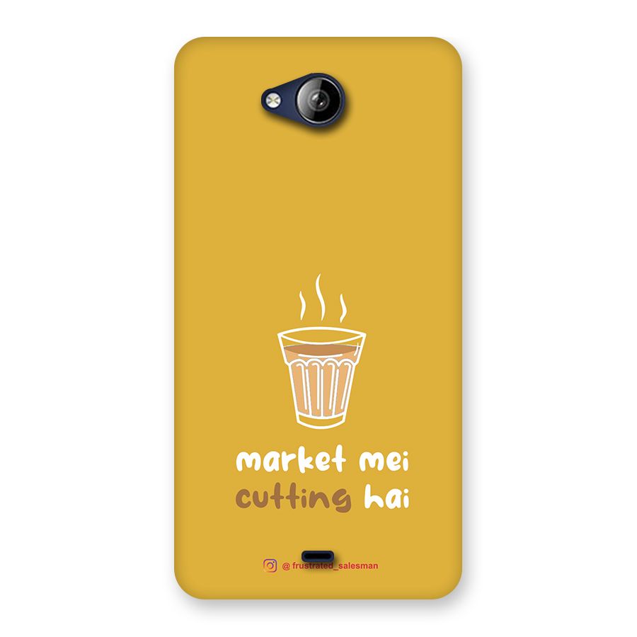 Market Mei Cutting Hai Mustard Yellow Back Case for Canvas Play Q355