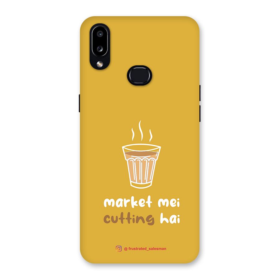 Market Mei Cutting Hai Mustard Yellow Back Case for Galaxy A10s
