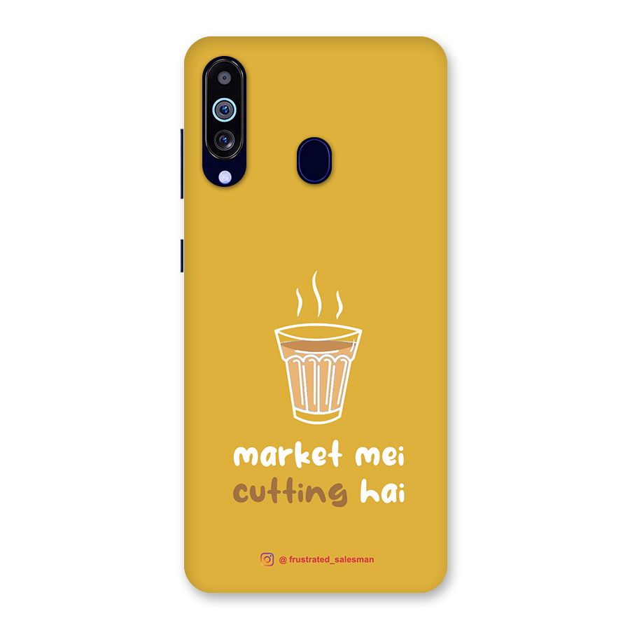 Market Mei Cutting Hai Mustard Yellow Back Case for Galaxy A60
