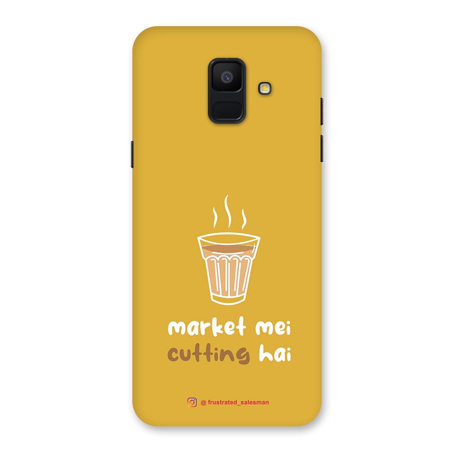 Market Mei Cutting Hai Mustard Yellow Back Case for Galaxy A6 (2018)