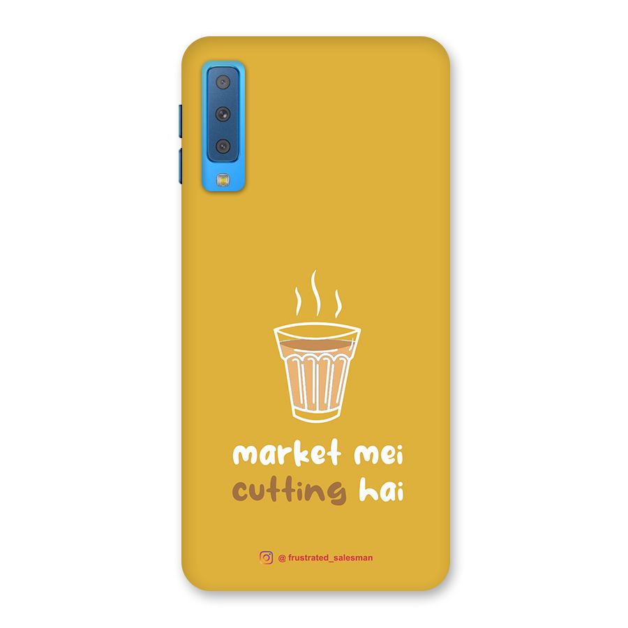 Market Mei Cutting Hai Mustard Yellow Back Case for Galaxy A7 (2018)