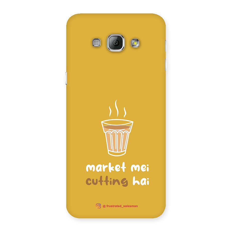 Market Mei Cutting Hai Mustard Yellow Back Case for Galaxy A8