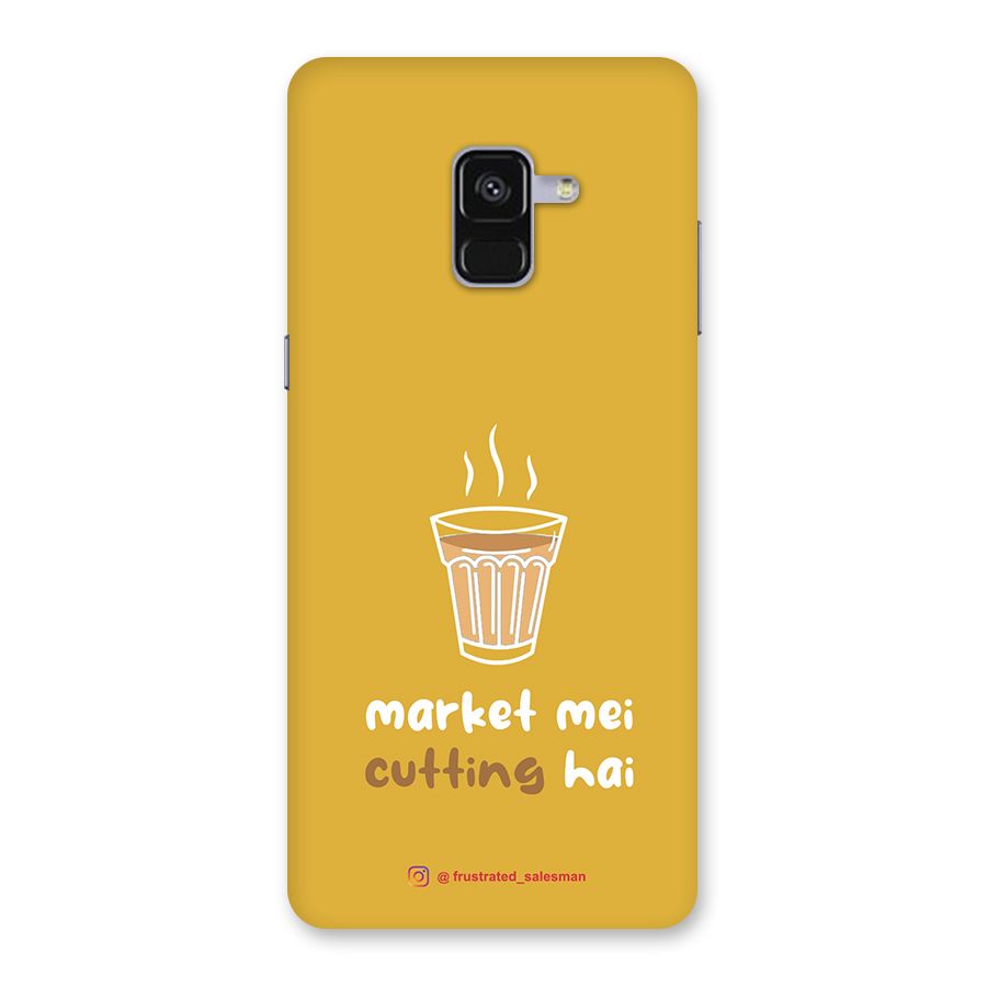 Market Mei Cutting Hai Mustard Yellow Back Case for Galaxy A8 Plus