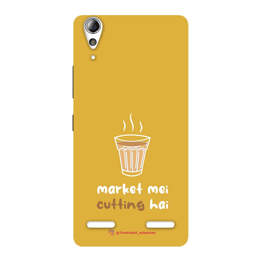 Market Mei Cutting Hai Mustard Yellow Back Case for Lenovo A6000