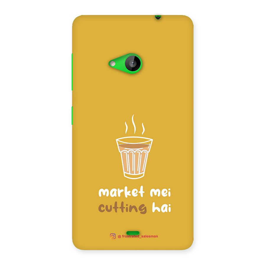 Market Mei Cutting Hai Mustard Yellow Back Case for Lumia 535