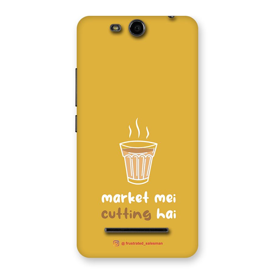 Market Mei Cutting Hai Mustard Yellow Back Case for Micromax Canvas Juice 3 Q392