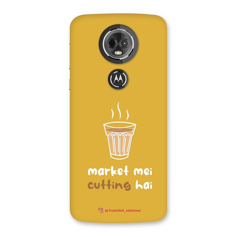 Market Mei Cutting Hai Mustard Yellow Back Case for Moto E5 Plus