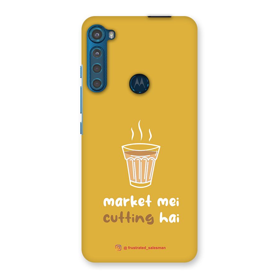 Market Mei Cutting Hai Mustard Yellow Back Case for Motorola One Fusion Plus