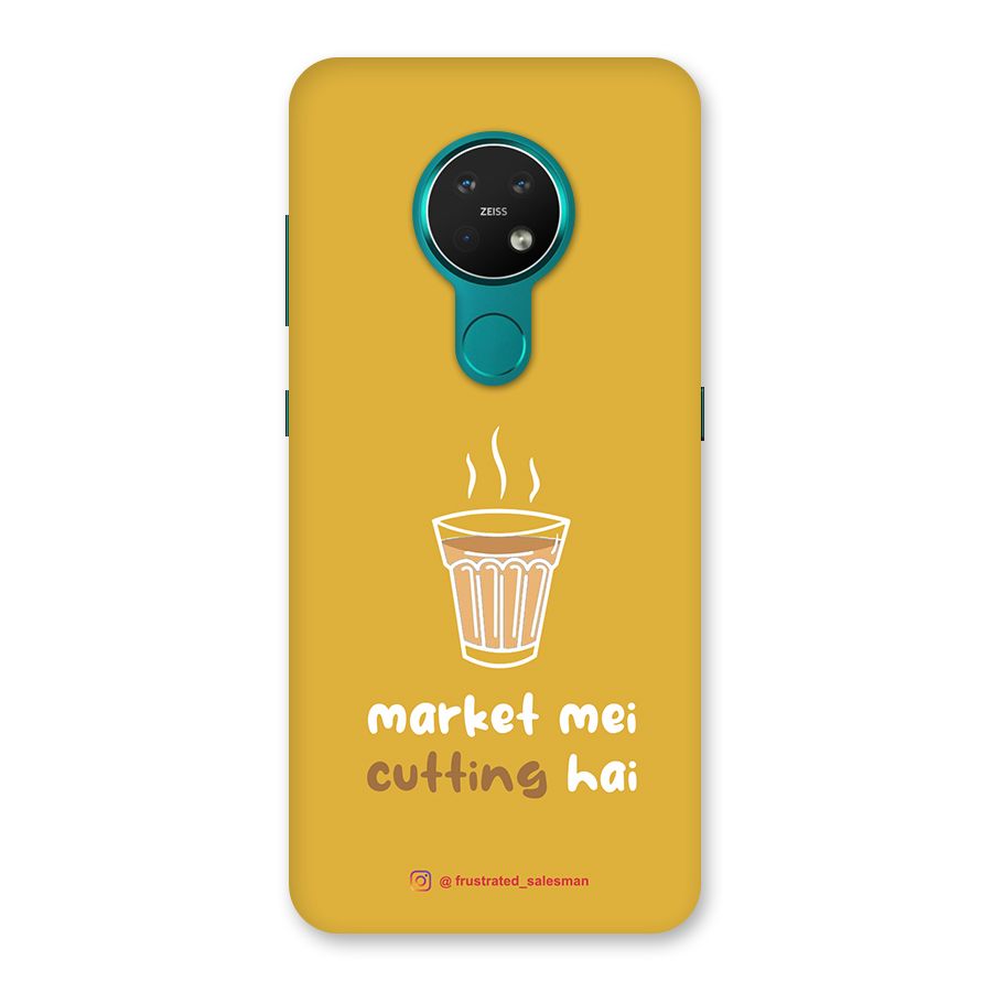 Market Mei Cutting Hai Mustard Yellow Back Case for Nokia 7.2