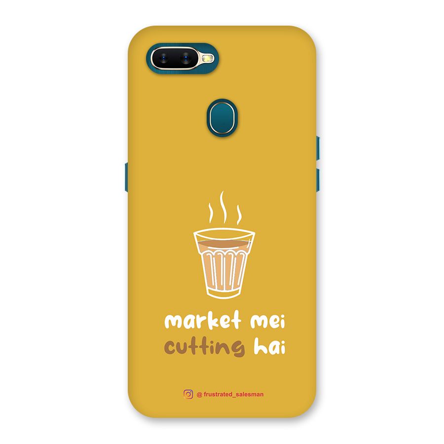 Market Mei Cutting Hai Mustard Yellow Back Case for Oppo A12