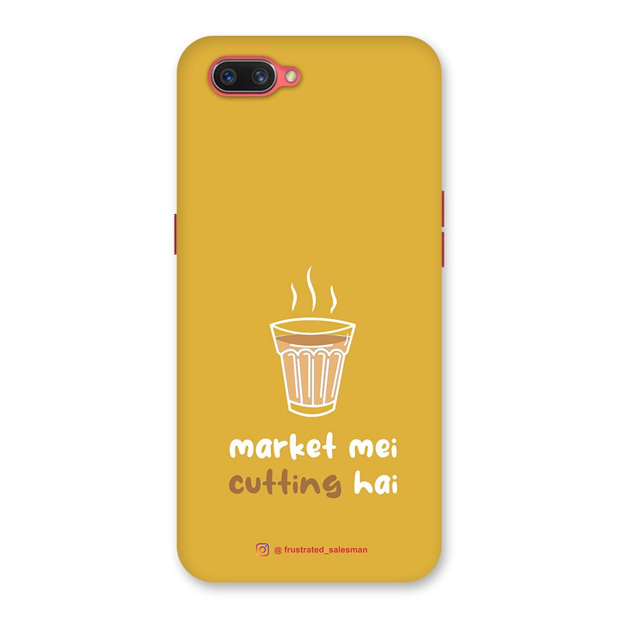 Market Mei Cutting Hai Mustard Yellow Back Case for Oppo A3s