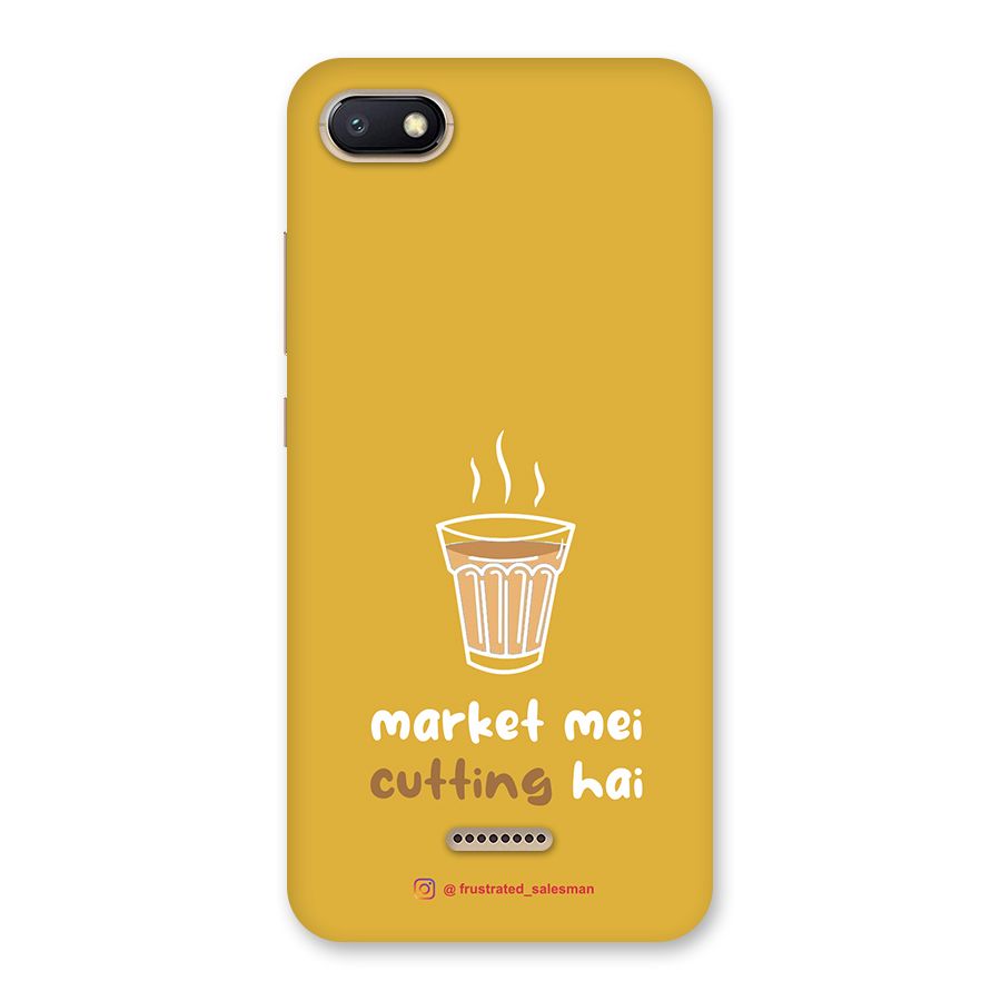 Market Mei Cutting Hai Mustard Yellow Back Case for Redmi 6A