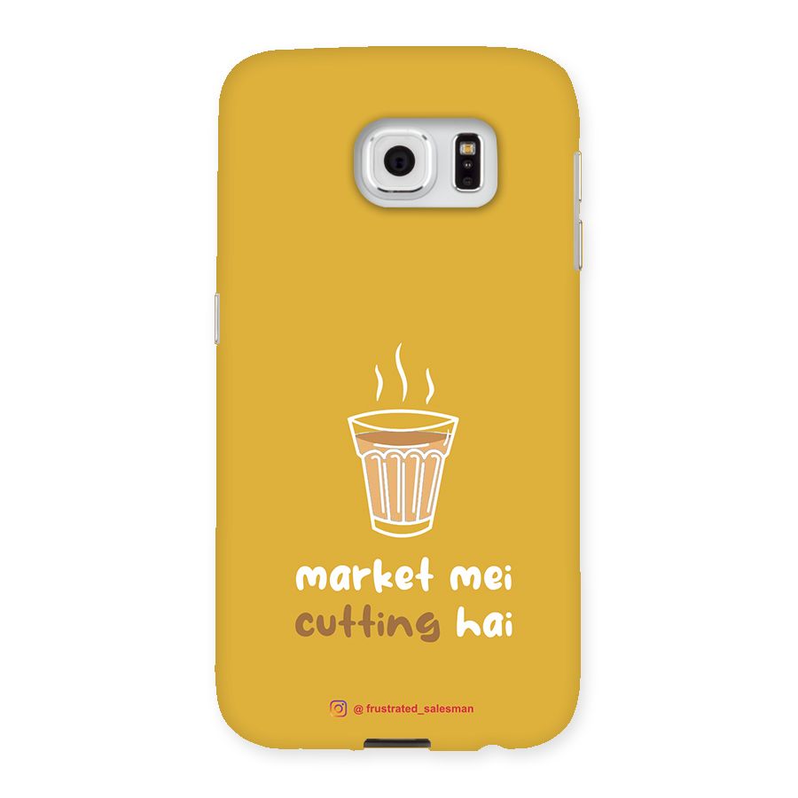 Market Mei Cutting Hai Mustard Yellow Back Case for Samsung Galaxy S6