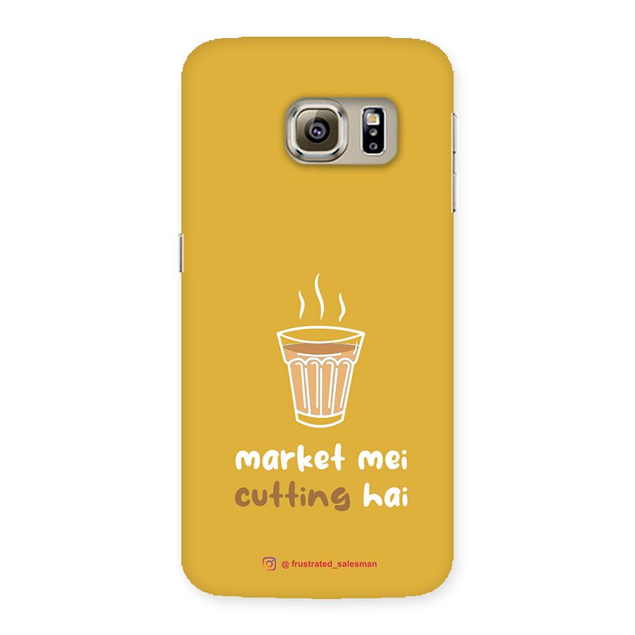 Market Mei Cutting Hai Mustard Yellow Back Case for Samsung Galaxy S6 Edge Plus
