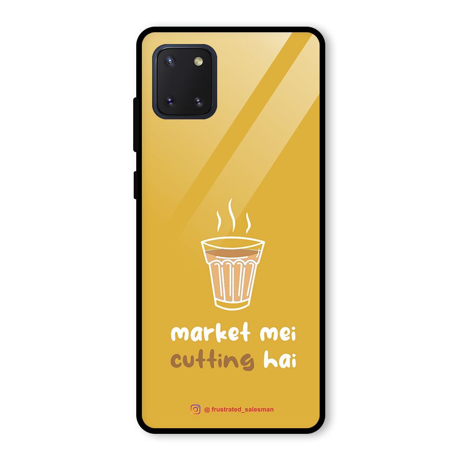Market Mei Cutting Hai Mustard Yellow Glass Back Case for Galaxy Note 10 Lite