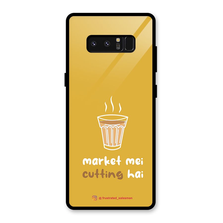 Market Mei Cutting Hai Mustard Yellow Glass Back Case for Galaxy Note 8