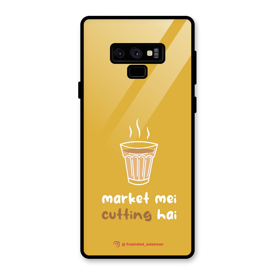 Market Mei Cutting Hai Mustard Yellow Glass Back Case for Galaxy Note 9
