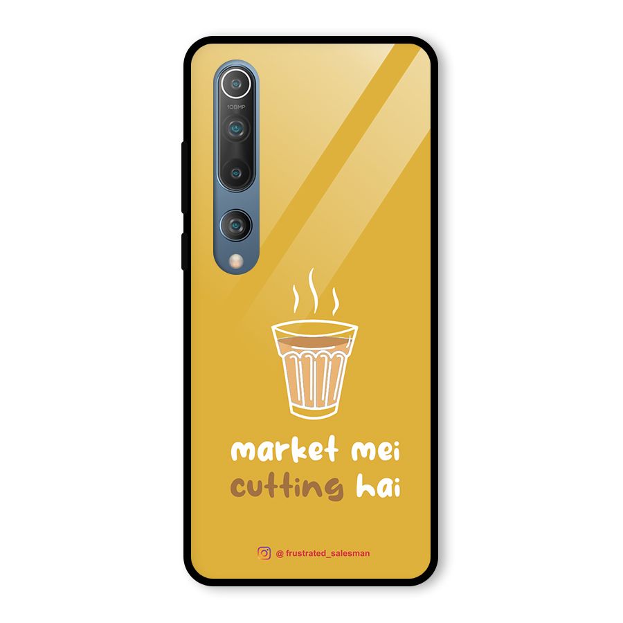 Market Mei Cutting Hai Mustard Yellow Glass Back Case for Mi 10