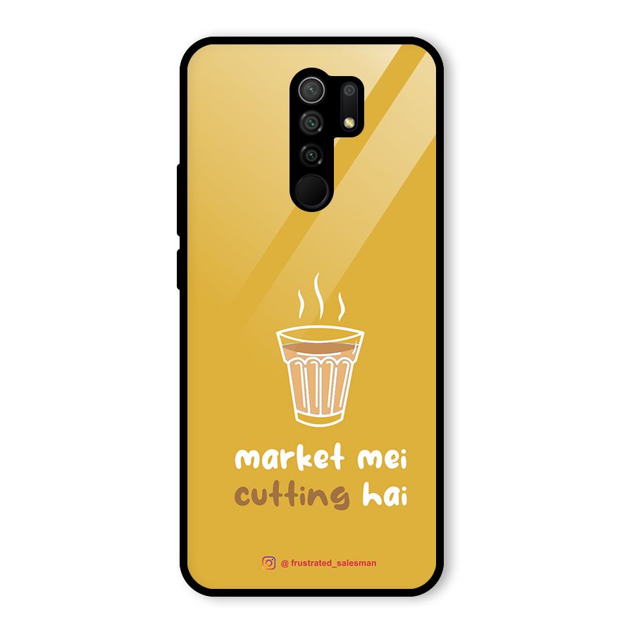 Market Mei Cutting Hai Mustard Yellow Glass Back Case for Poco M2