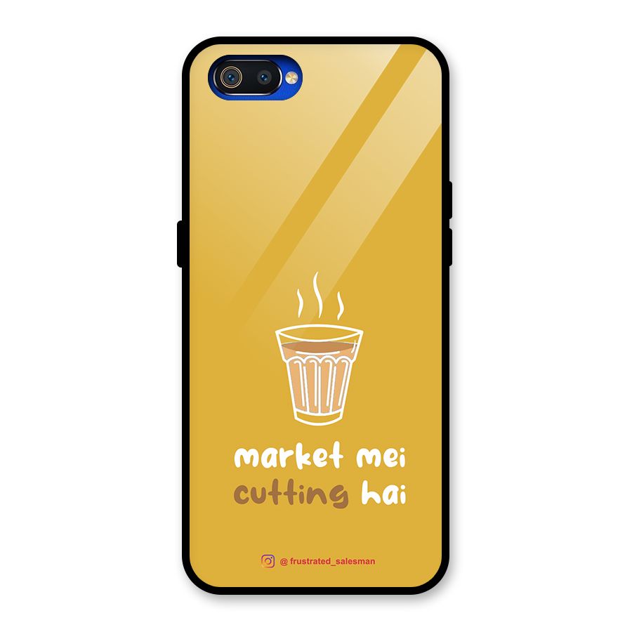 Market Mei Cutting Hai Mustard Yellow Glass Back Case for Realme C2