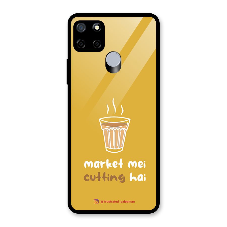 Market Mei Cutting Hai Mustard Yellow Glass Back Case for Realme Narzo 20