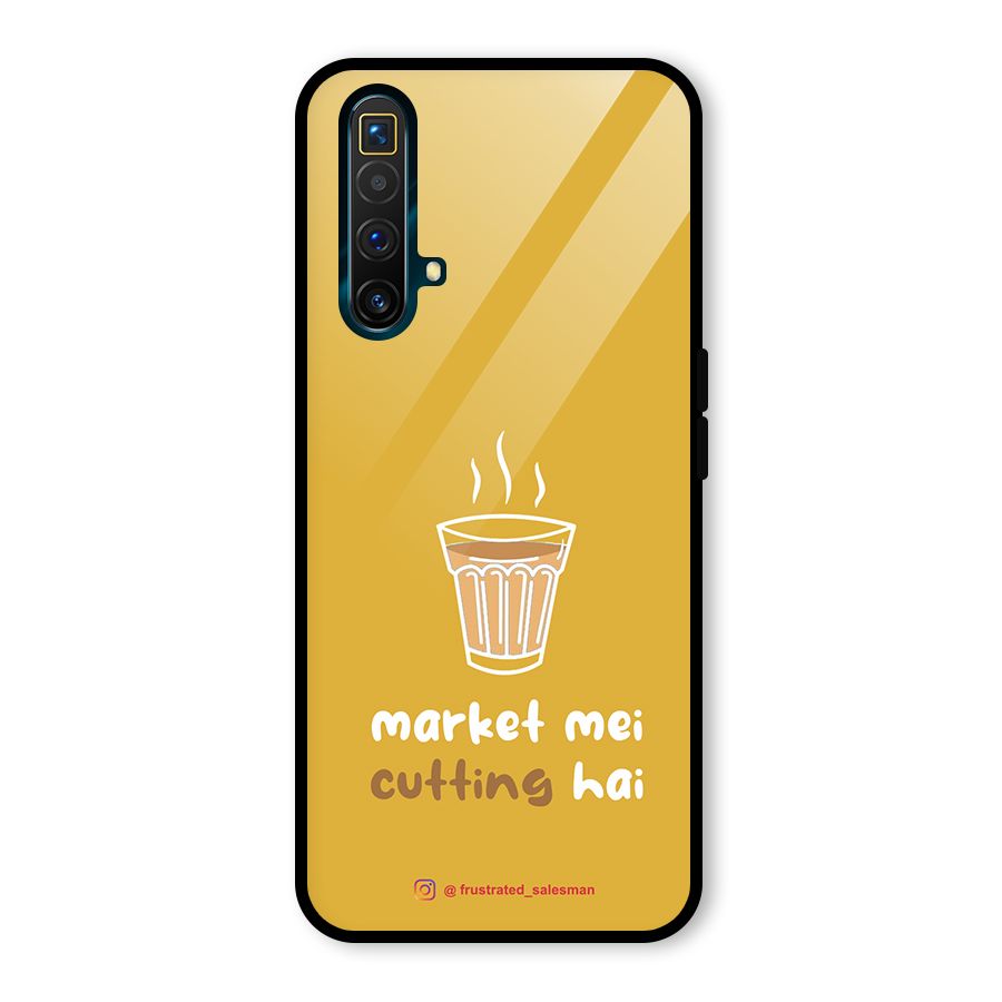 Market Mei Cutting Hai Mustard Yellow Glass Back Case for Realme X3