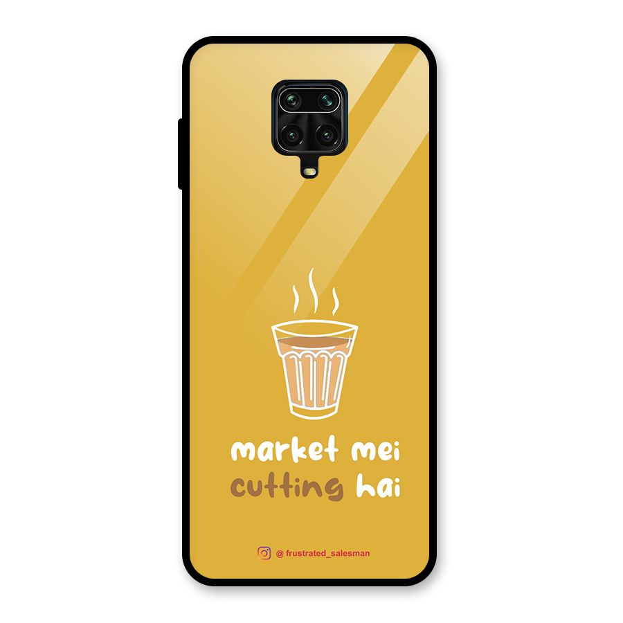Market Mei Cutting Hai Mustard Yellow Glass Back Case for Redmi Note 9 Pro
