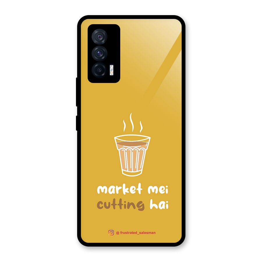 Market Mei Cutting Hai Mustard Yellow Glass Back Case for Vivo iQOO 7 5G