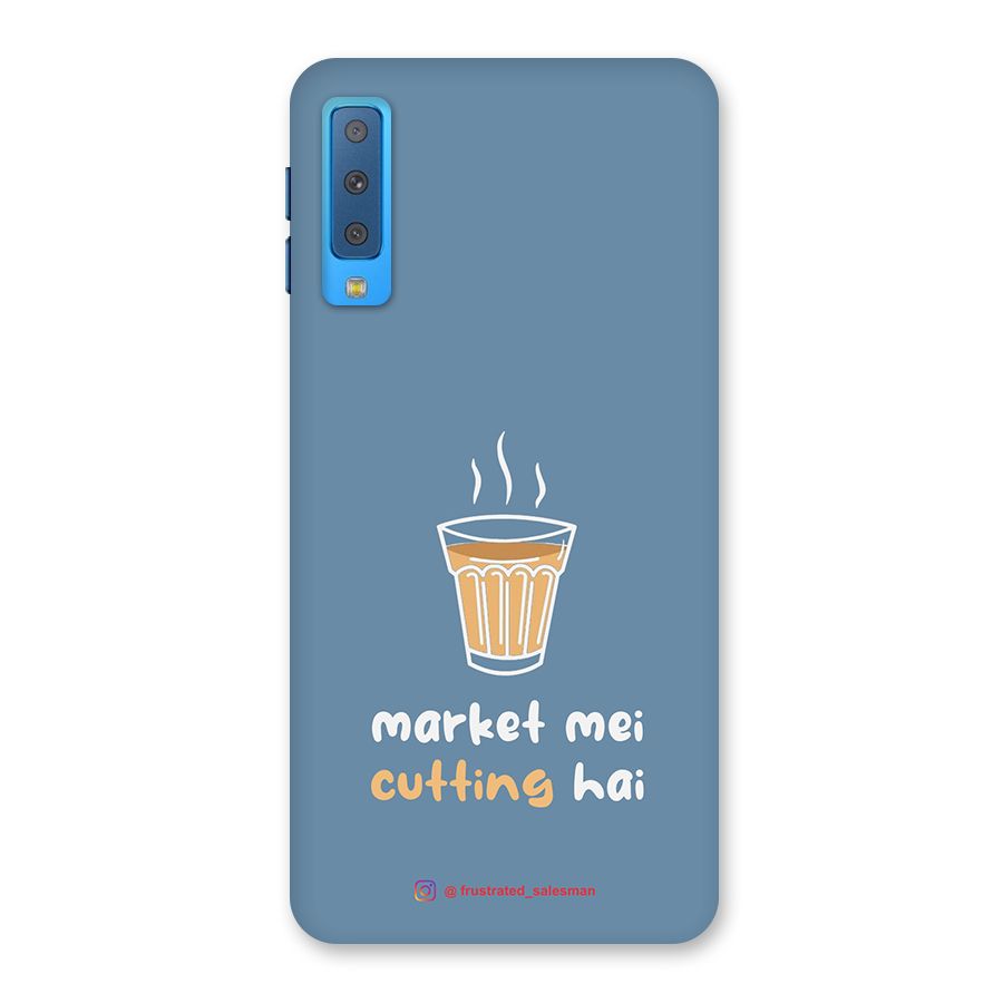 Market Mei Cutting Hai SteelBlue Back Case for Galaxy A7 (2018)
