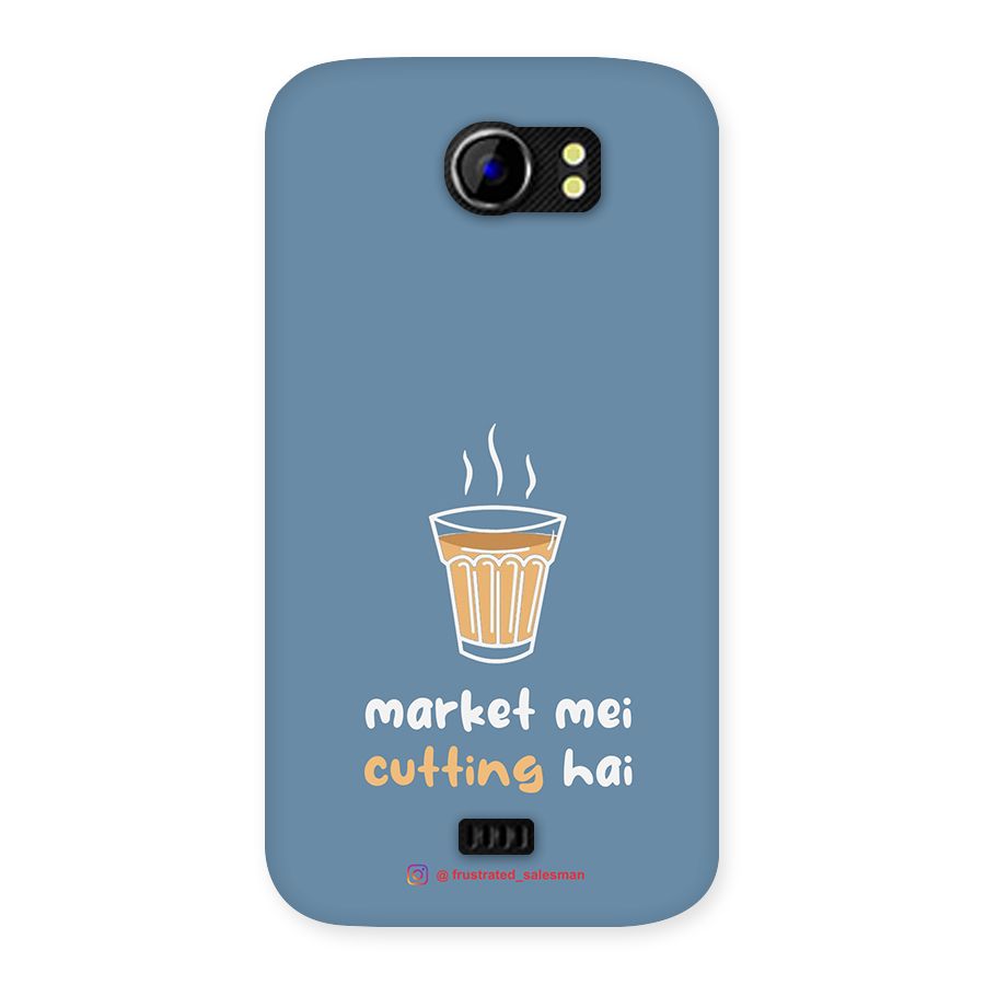 Market Mei Cutting Hai SteelBlue Back Case for Micromax Canvas 2 A110