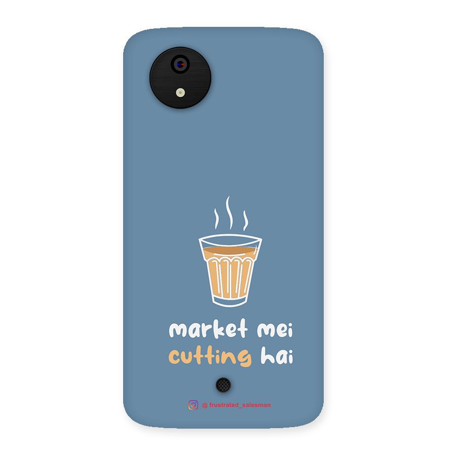 Market Mei Cutting Hai SteelBlue Back Case for Micromax Canvas A1