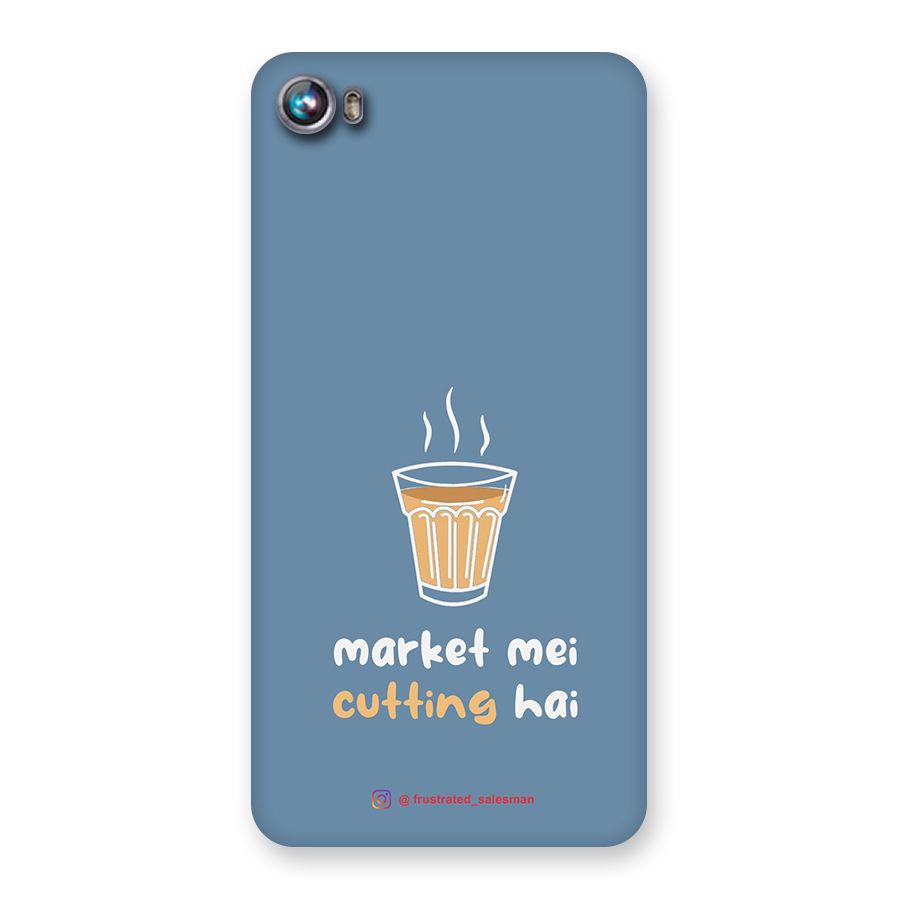 Market Mei Cutting Hai SteelBlue Back Case for Micromax Canvas Fire 4 A107