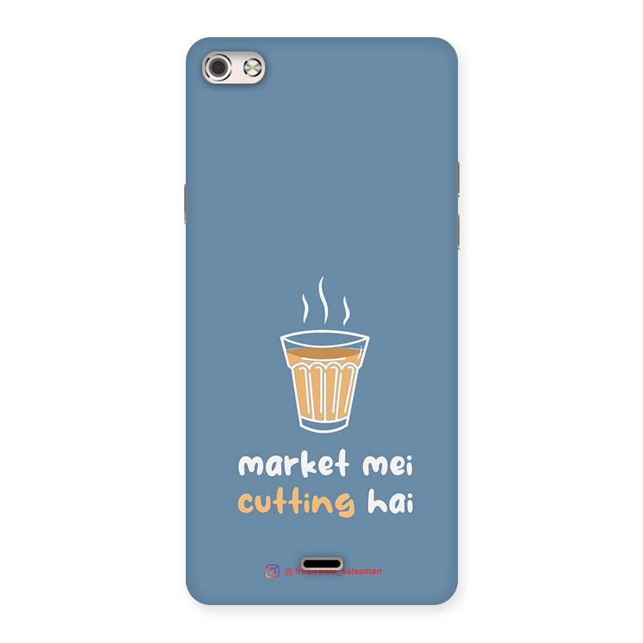 Market Mei Cutting Hai SteelBlue Back Case for Micromax Canvas Silver 5