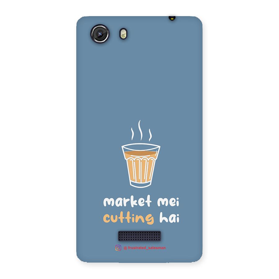 Market Mei Cutting Hai SteelBlue Back Case for Micromax Unite 3