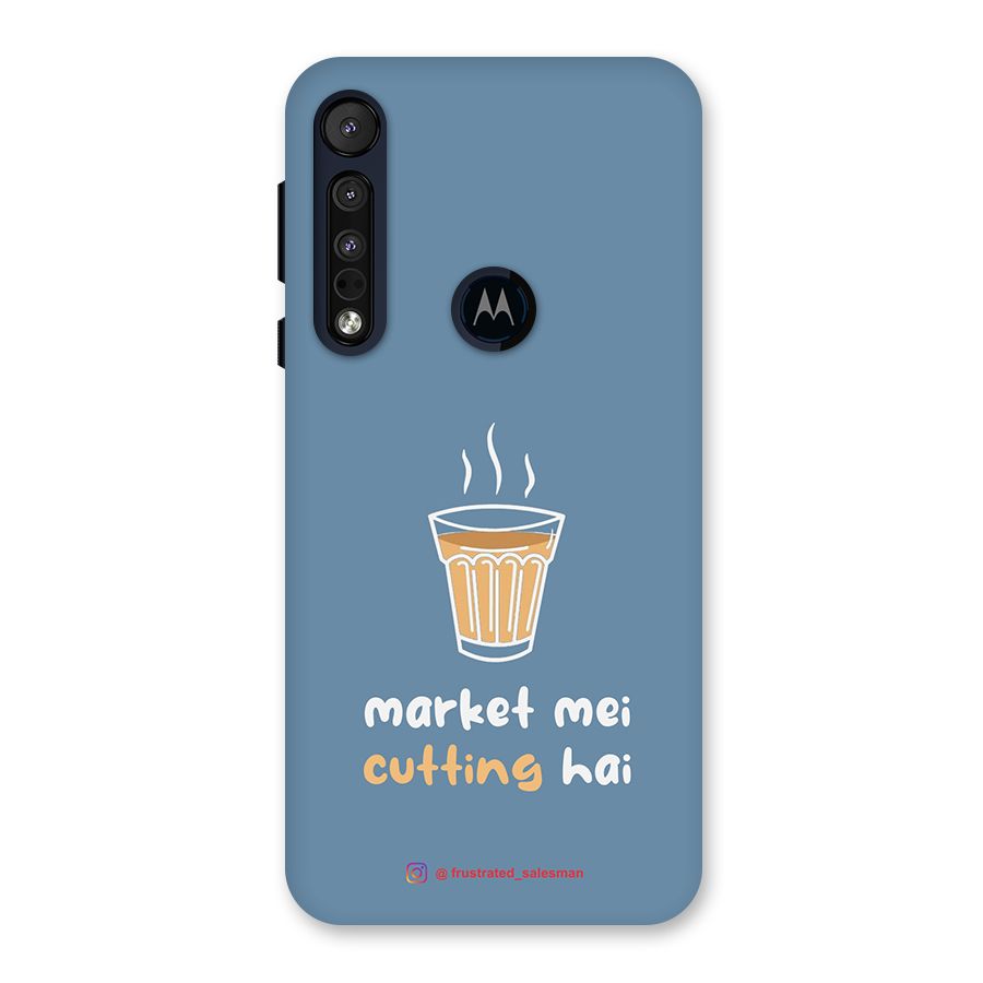 Market Mei Cutting Hai SteelBlue Back Case for Motorola One Macro