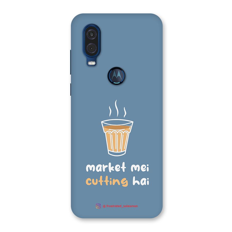 Market Mei Cutting Hai SteelBlue Back Case for Motorola One Vision