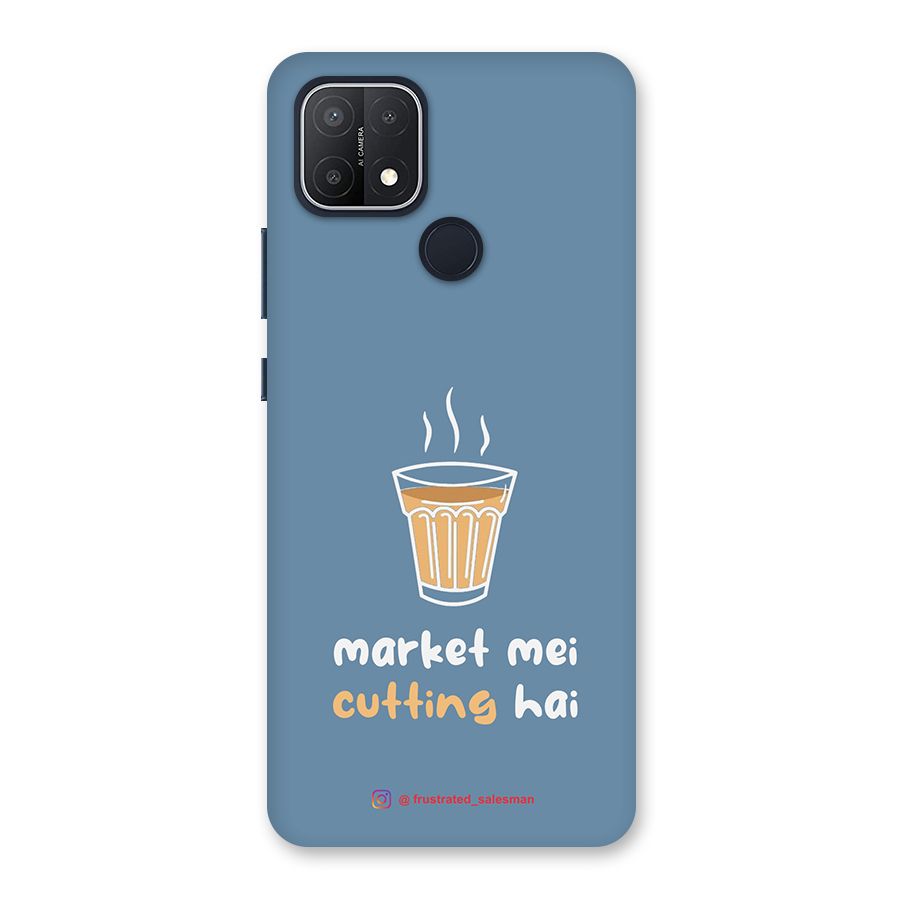 Market Mei Cutting Hai SteelBlue Back Case for Oppo A15s