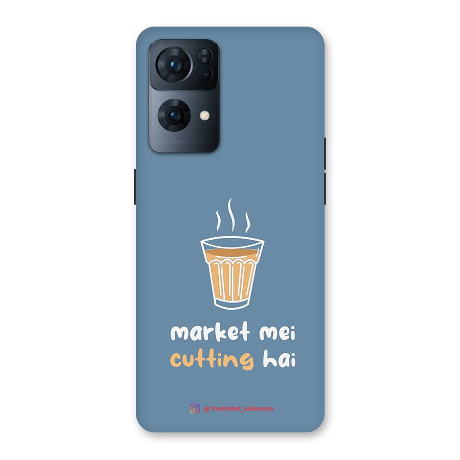 Market Mei Cutting Hai SteelBlue Back Case for Oppo Reno7 Pro 5G