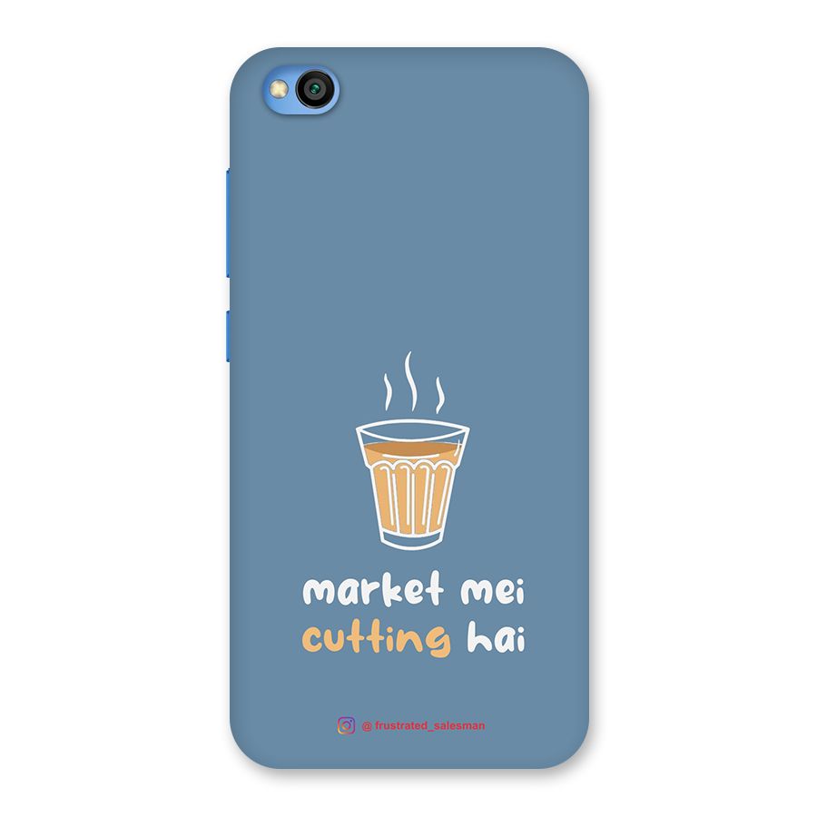 Market Mei Cutting Hai SteelBlue Back Case for Redmi Go