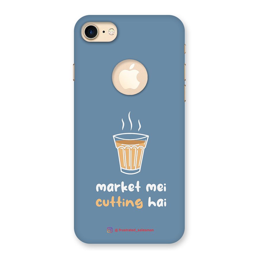 Market Mei Cutting Hai SteelBlue Back Case for iPhone 7 Logo Cut