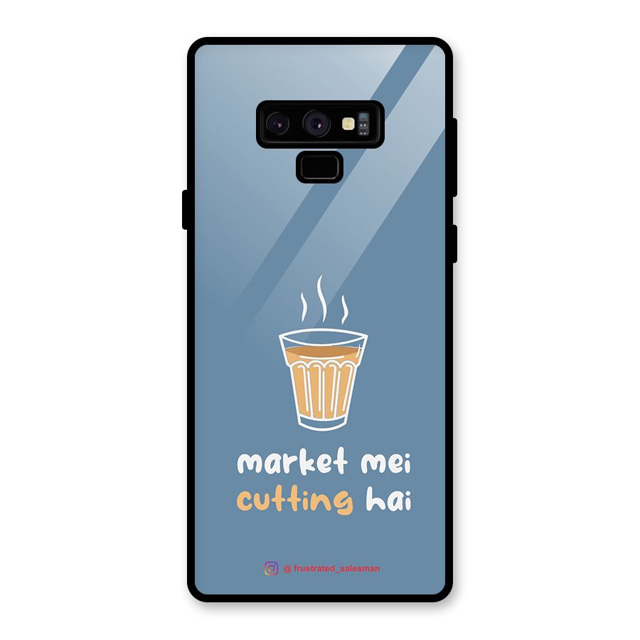 Market Mei Cutting Hai SteelBlue Glass Back Case for Galaxy Note 9