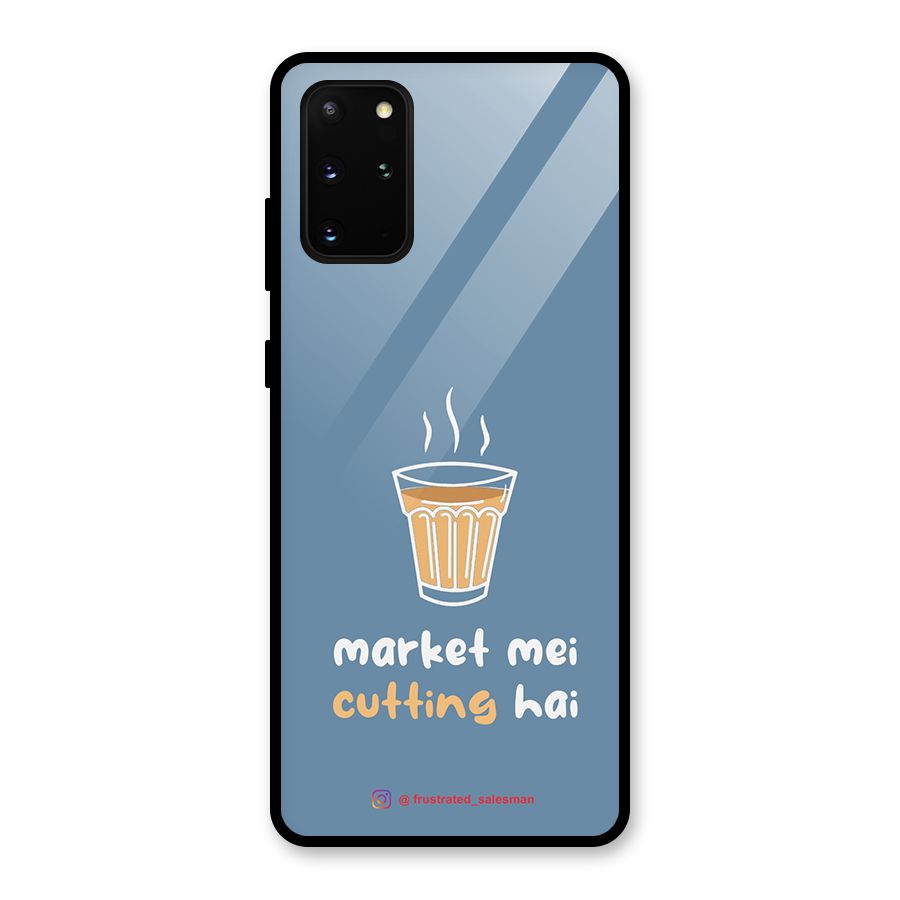Market Mei Cutting Hai SteelBlue Glass Back Case for Galaxy S20 Plus