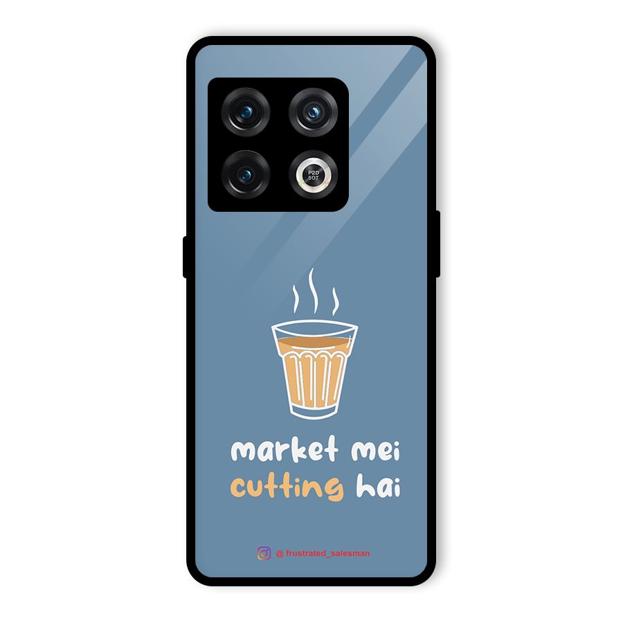 Market Mei Cutting Hai SteelBlue Glass Back Case for OnePlus 10 Pro 5G