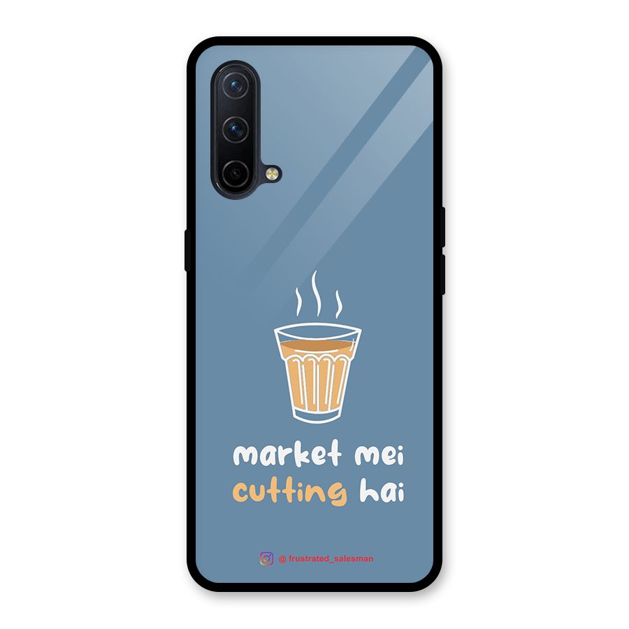 Market Mei Cutting Hai SteelBlue Glass Back Case for OnePlus Nord CE 5G