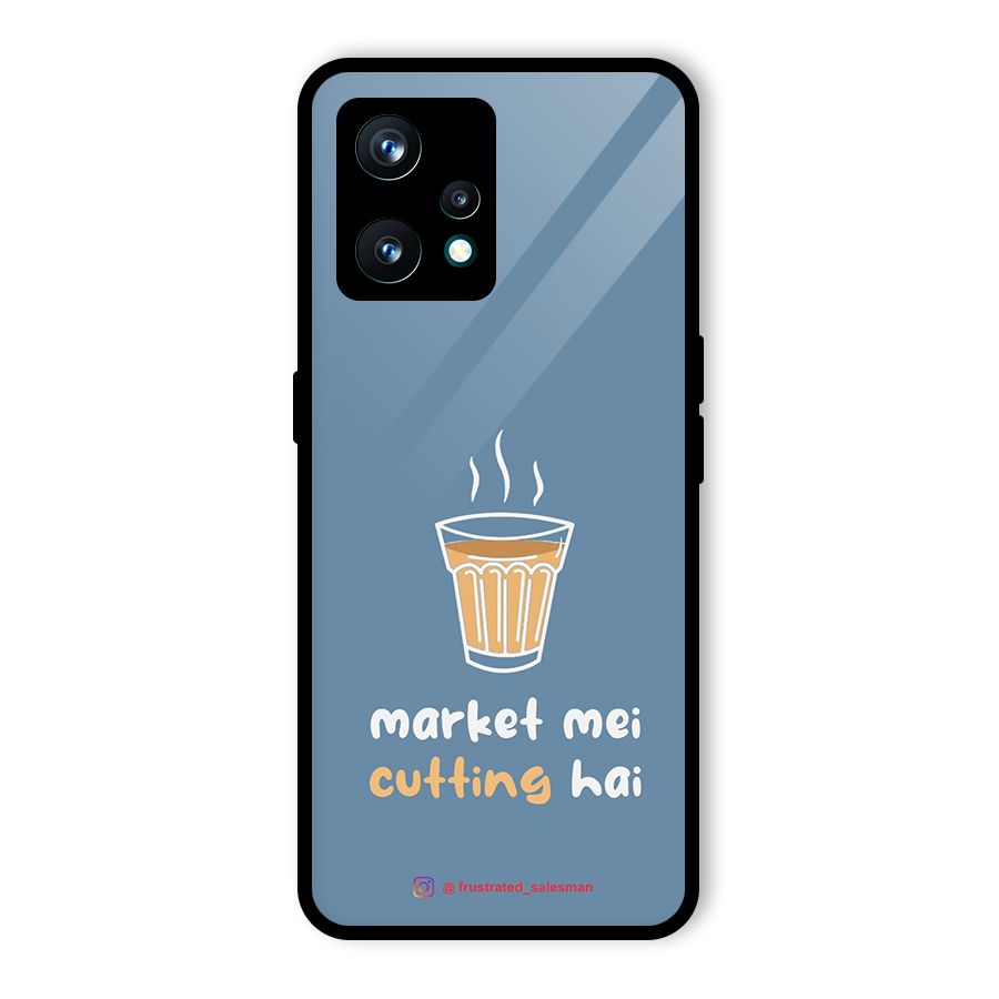 Market Mei Cutting Hai SteelBlue Glass Back Case for Realme 9 Pro Plus 5G
