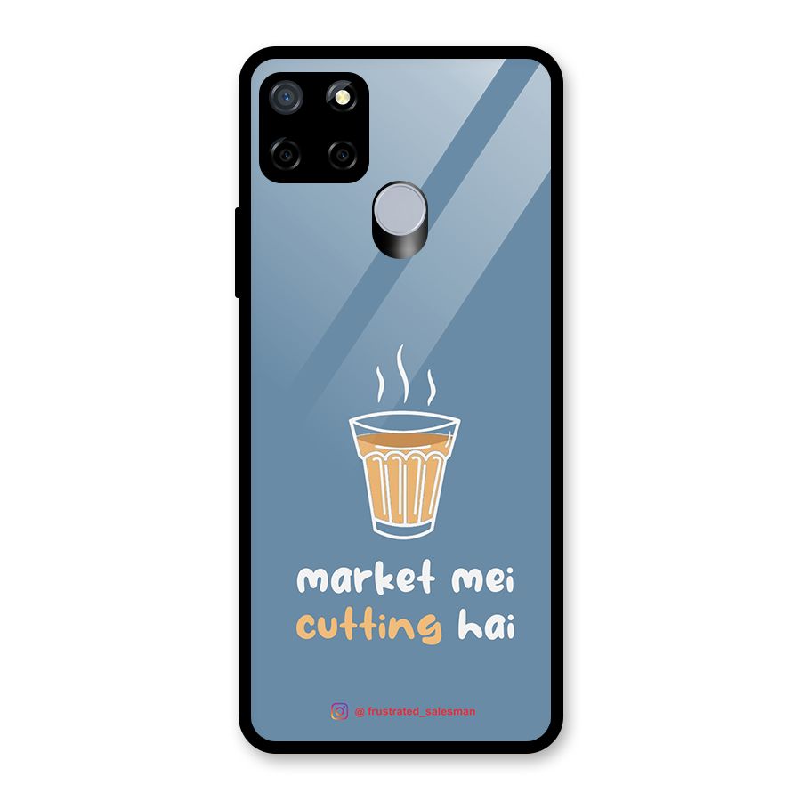 Market Mei Cutting Hai SteelBlue Glass Back Case for Realme Narzo 20