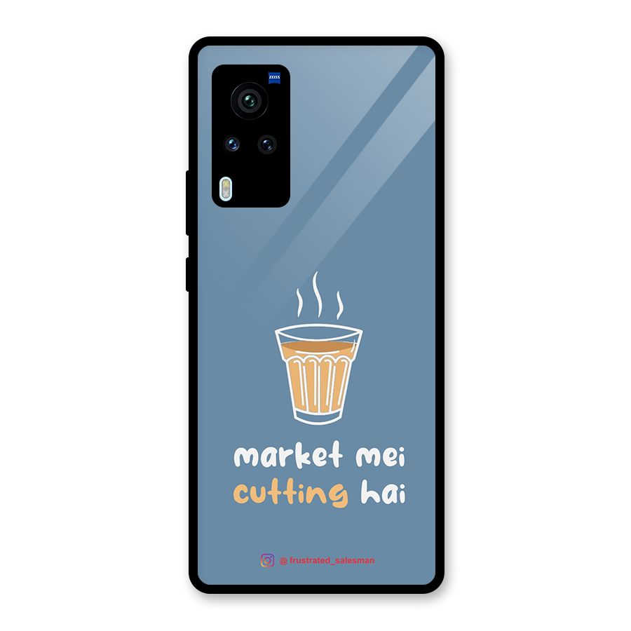 Market Mei Cutting Hai SteelBlue Glass Back Case for Vivo X60 Pro