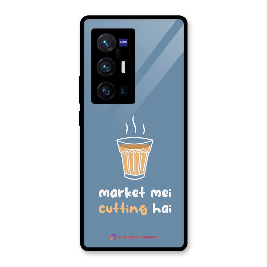 Market Mei Cutting Hai SteelBlue Glass Back Case for Vivo X70 Pro Plus