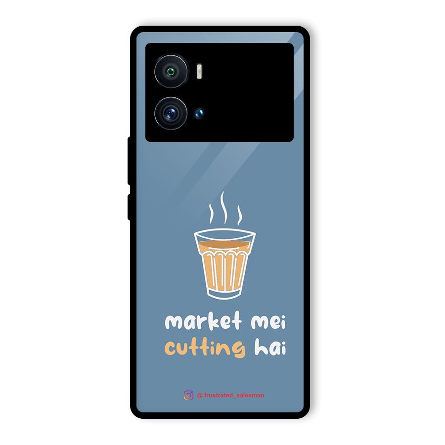 Market Mei Cutting Hai SteelBlue Glass Back Case for Vivo iQOO 9 Pro